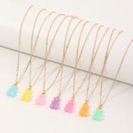 7 pcs Girls Bear Charm สร้อยคอ
