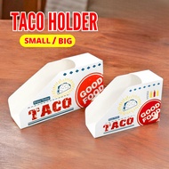 25PCS Disposable Taco Holder Taco Box Egg Drop Sandwich Packaging Box Stand Up Tortilla Taco Holder