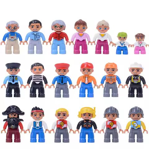 Building Blocks Character Compatible With Duplo Figures Toys Single Sale Big Size Pirate soldier Pil