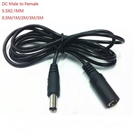 【⊕Good quality⊕】 fka5 1pcs 5v 12v 5.5*2.1mm Dc Power Extension Cable Male To Female Plug 5.5x2.1 Connector With Wire For Cctv Led Strip Light 0.5m/1m