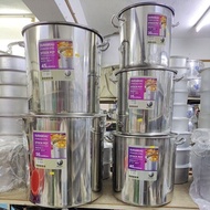 Stock Pot Tebal masak panas /Periuk sup /Periuk stainless steel /Round pot/Periuk gulai /periuk Gore