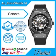 Jam Tangan Pria Parlent Geneva Black Automatic Original Parlent &