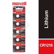 Maxell Lithium Cell Battery CR1216 Remote Battery Watch Battery Super Heavy Duty