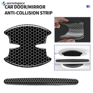 SECRETSPACE 2/4Pcs Car Rear Mirror Door Bowl Handles Reflective Protective Sticker Film Protector Trim Sticker Anti-Scratch Car Handle Bowl Strip Protection C6L8
