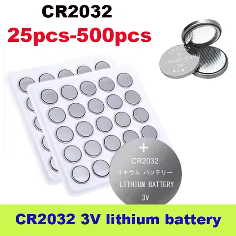 25pcs-500PCS Original CR2032 CR 2032 3V Lithium Battery for Watch Calculator Clock Remote Control To