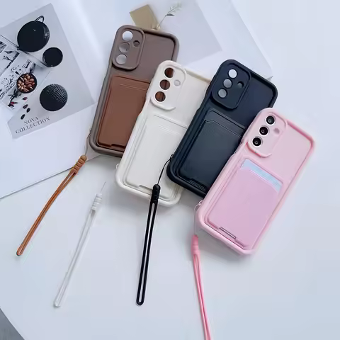 Insert Card Bag Phone Case For Realme 5 6 7 8 9 10 11 12 13 14 15 16 Pro Plus 11X 12X 14X 14T 15T 15