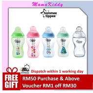 Tommee Tippee Closer To Nature Tinted Bottle 340ml / 12oz Single Pack Blue White Pink Lime Green