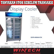 Gea EXPO-800AH/CN Showcase 2 (Dua) Pintu 800 Liter - Display Cooler - Lemari Kaca Berpendingin - Kulkas Kaca - Kapasitas 10 Rak - EXPO-800AH CN - KHUSUS JABODETABEK