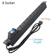 ปลั๊กไฟ PDU รางปลั๊กไฟ 2 - 10 ช่อง รุ่น 16A แบบมีเบรกเกอร์ Power Distribution Unit For Cabinet Mount