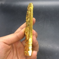 Antique Token Hand Card Guan Gong Brand Gilded Medal Home Cr古玩令牌手牌关公牌子鎏金牌家居工艺摆件复古铜器合金材料8.12