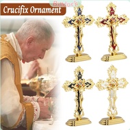 BD Standing Crucifix Saint Benedict Metal Crucifix Cross Ornament Decoration Car and Office