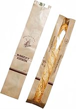 50 Pieces French Baguette Paper Bags with Window, 58 cm Baguette Bags, Paper Bags with Window, Trans