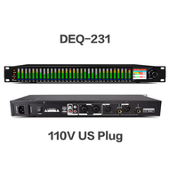 BOMGE DEQ-231B Stereo Audio Mixer Graphic Equalizer 31-Band Balance Effects Controller Digital DJ Mi