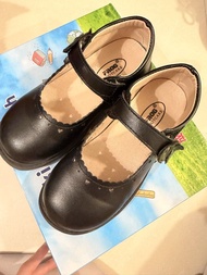 女童黑色返學皮鞋 Frog Footcare Black Mary Jane Shoes Size 28