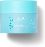 TULA Probiotic Skin Care Detox in a Jar Exfoliating Treatment Mask with Hydrating Vitamin E, Soybean Oil and Bentonite Clay | 1.7 oz