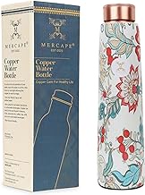 Pure Copper Water Bottle Experience the Benefits of MERCAPE® Pure Copper Water Bottle - Joint Less, Leak Proof (900ml) (Classic 8)