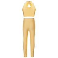 iixpin Sequin Jazz Dance Clothes Set Fashion Girls Hip Hop Costume Cropped Suit Kpop Performance Out