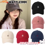 WATTLE1MM Raspberry Powder Baseball Cap, H Letter Sunscreen Sun Visor Hats, Fashion Shows Face Small