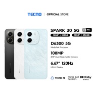 TECNO Spark 30 5G Smartphone  (12GB/16GB* RAM + 128GB/256 ROM) 6.67" Display / 120Hz /  NFC / IP54