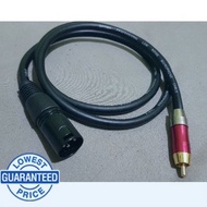 XLR male to RCA (1meter) audio cable