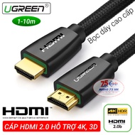 Cáp HDMI 2.0 UGREEN HD118 Bọc Lưới Cao Cấp hàng chính hãng dài từ 1M đến 10M