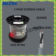BELDEN 8761 22AWG 1 PAIR SCREEN CABLE (305MTRS)