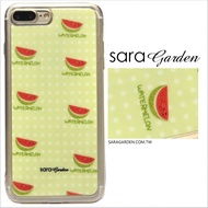 【Sara Garden】客製化 軟殼 蘋果 iphone7plus iphone8plus i7+ i8+ 手機殼 保護套 全包邊 掛繩孔 手繪水玉西瓜