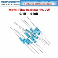 [10pcs] 2W Metal Film Resistor 1% 0.1R 910R 0.68R 1R 10R 100R 2.2R 3R 22R 47R 3.3R 5.1R 330R 120R 15