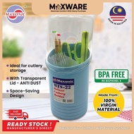 Maxware Dustproof Cutlery Holder Fork & Spoon Holder With Cover Utensil Holder Bekas Sudu Dengan Pen