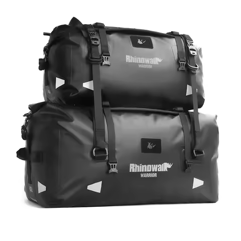 Rhinowalk Motorcycle Tail Pannier Dry Bag Waterproof 20L-65L Luggage Travel Saddle Top Box Free Comb