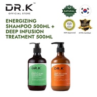 DR.K ENERGIZING SHAMPOO 500ML + DR.K DEEP INFUSION TREATMENT 500ML