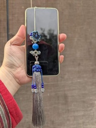 手機鏈中國結吊飾流蘇掛墜扇墜漢服壓襟瑪瑙吊飾