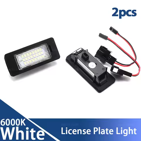 For Audi A1 A4 B8 4D 5D A5 S5 2D 5D A6 S6 For VW Golf Passat Led Number lamp 2PCS Car Canbus Error F