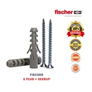 Fischer S Plug + Screw - Concrete Anchor, Brick Anchor, Light Brick Anchor