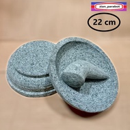 22cm Real Stone Mortar And Pestle 1 set