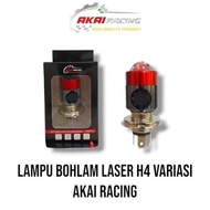 Akai Racing Led Headlight + H4 Laser Led Headlight Bulb Fan White-Yellow Universal H4 Main Headlight
