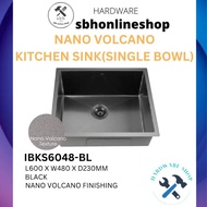 Nano Grain Iborn Kitchen Sink Single Bowl IBKS60-BL IBKS8245-NG-BL BLACK