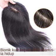 Wig / Rambut Palsu Air Poni Wig Set Perempuan Rambut Asli Top Palsu Po