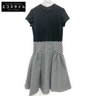 Borders at Balcony BD2011P-2K-04 Black T-shirt with Tuck Border Dress, Size 36