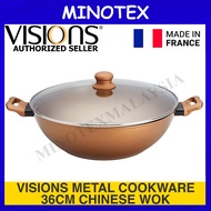 Visions Metal Cookware 36cm Chinese Wok