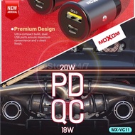Moxom MX VC11 VC13 Type C PD 20W 18W QC 3.0 USB Fast Charging Charge Mini Ring Car Charger Phone Tab
