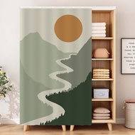 Customized Cabinet Curtain Cabinet Curtain Velcro Felt Door Curtain Perforation-Free Door-Free Wardr