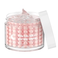 Pink Collage Capsule Face Cream,Moisturizer Capsule Facial Cream,Hydrating Night Face Cream Skincare