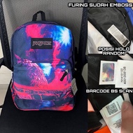 JS JANSPORT SPORTS BAGS METEOR MOTIF BACKPACK BLACK BACKPACK JANSPORT BACKPACK WITH FULL SCAN BARCOD