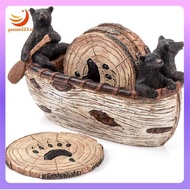 [gaozuo523.vn] Rustic Lodge for the Home Bear Coasters Set of 6 Full Size Lack Bear  Decorations