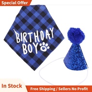 Dog Birthday Party Supplies,Pet Birthday Hat and Boy Doggy Birthday Bandana Set