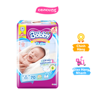 Tã dán Bobby siêu thấm - khô thoáng  (Sơ sinh dưới 5kg 70 miếng)