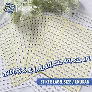 Sticker Paper, Clothing Size, Sticker Label, Yellow Sticker Size, XS-6XL