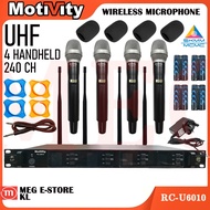 MOTIVITY Wireless Microphone UHF 4 Handheld RC-U6010