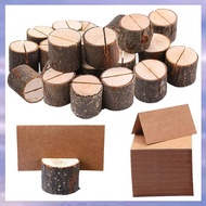 (JMTI) Country-Style Wooden Mat Card Rack Kraft Paper Cards Table Number Frame Photo Display Rack Fo